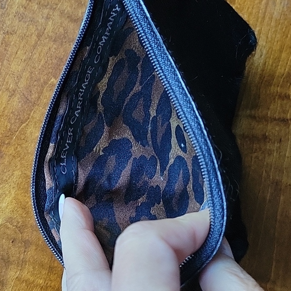 BLACK CALF HAIR HAIRON POUCH - Picture 6 of 6